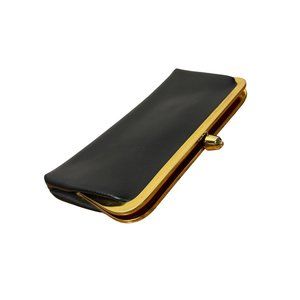 Vintage JR Evening Purse Black Leather Clutch Bag Vintage Accessories